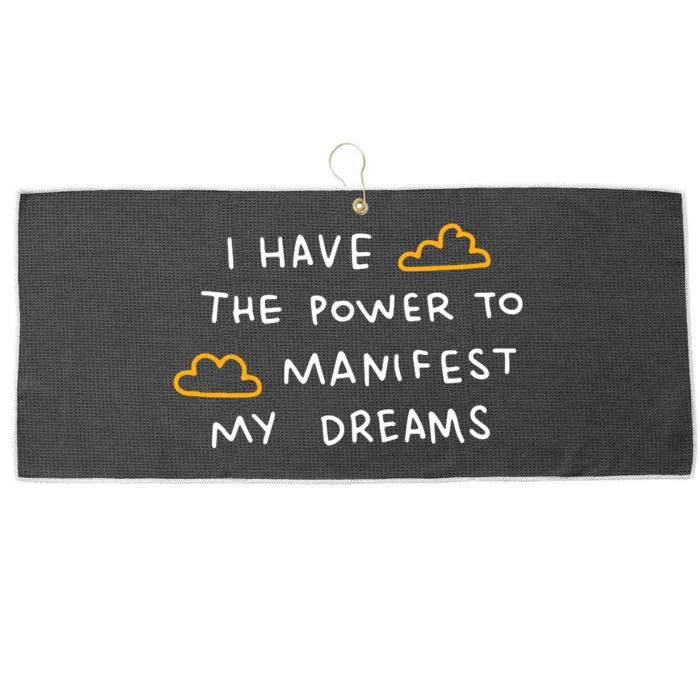 I Have The Power To Manifest My Dreams Large Microfiber Waffle Golf Towel