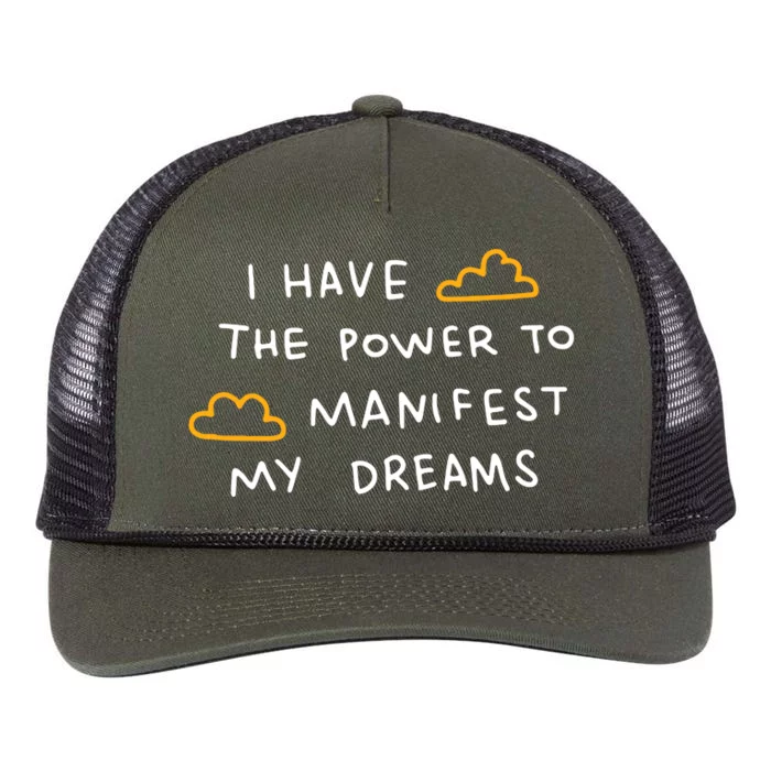 I Have The Power To Manifest My Dreams Retro Rope Trucker Hat Cap