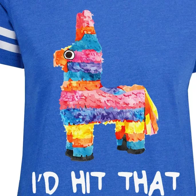 ID Hit That Pinata Cinco De Mayo Party Enza Ladies Jersey Football T-Shirt