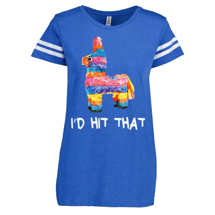 ID Hit That Pinata Cinco De Mayo Party Enza Ladies Jersey Football T-Shirt