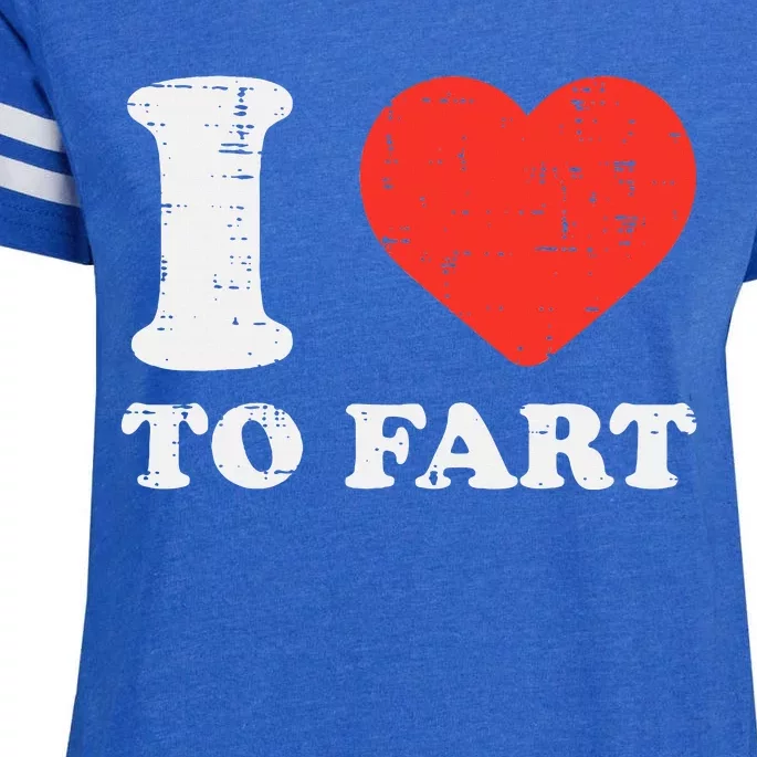 I Heart To Fart Funny Love Farting Joke Enza Ladies Jersey Football T-Shirt