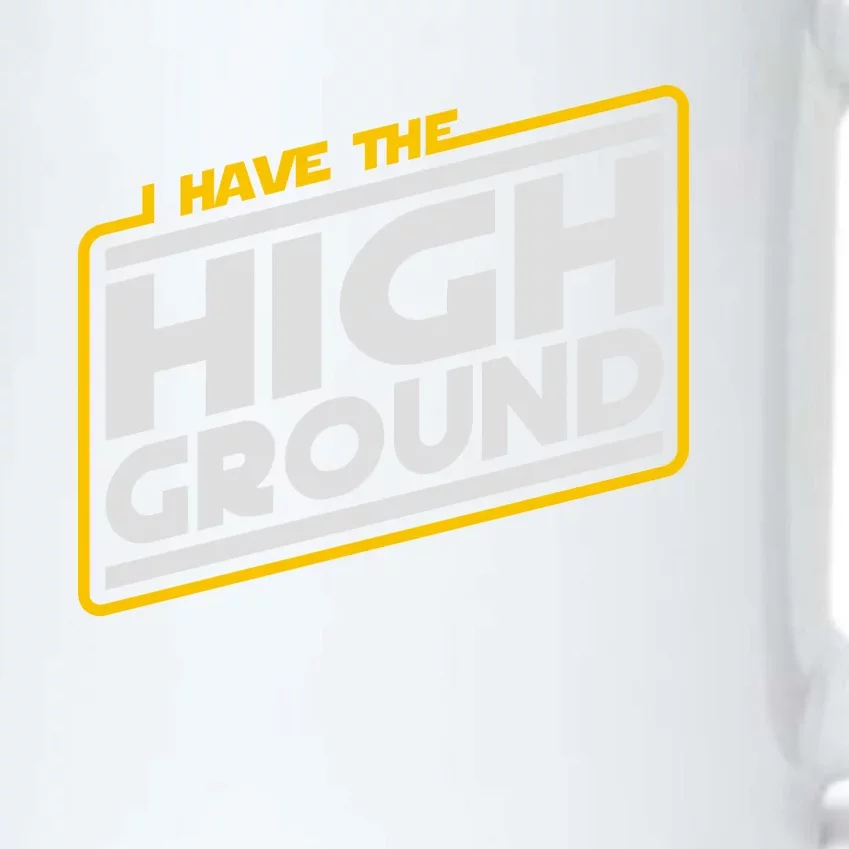 I Have The High Ground Black Color Changing Mug