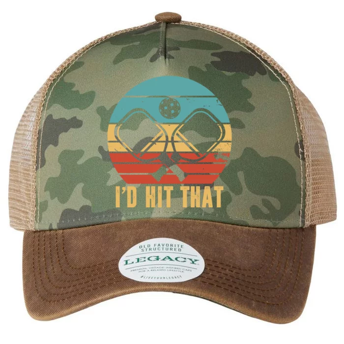 I'd Hit That Funny Pickleball Retro Legacy Tie Dye Trucker Hat