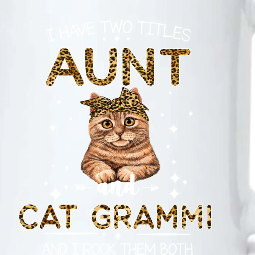 I Have Two Titles Aunt And Cat Mom And I Rock Them Both Gift Black Color Changing Mug