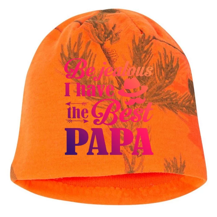 I Have The Best Papa Meaningful Gift Kati - Camo Knit Beanie