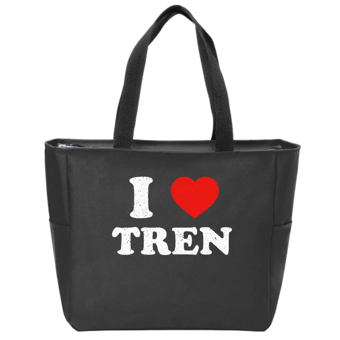 I Heart Tren Bodybuilder Gym Tren Lovers Steroid Zip Tote Bag