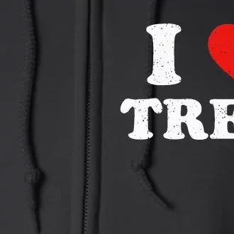 I Heart Tren Bodybuilder Gym Tren Lovers Steroid Full Zip Hoodie