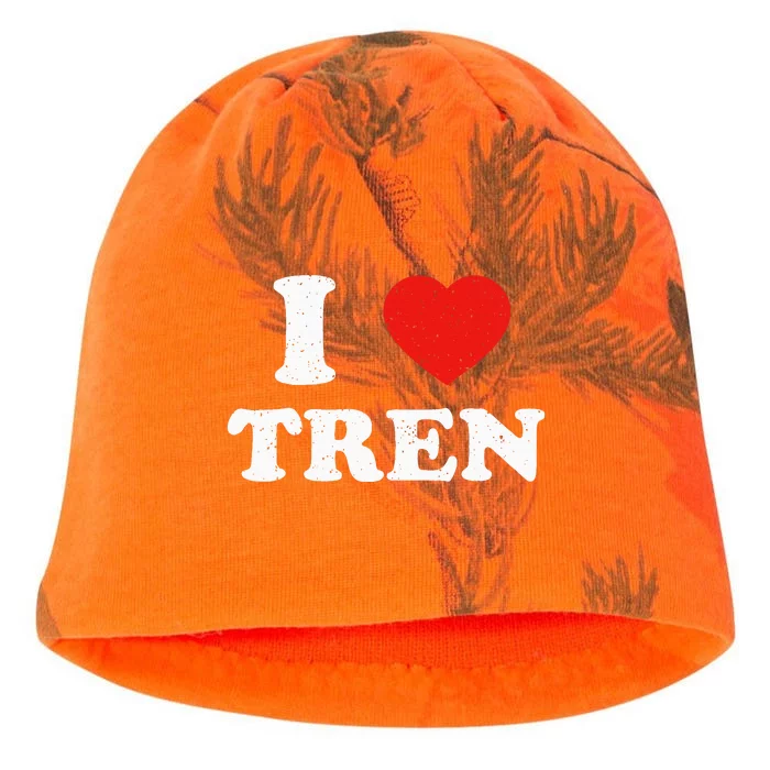 I Heart Tren Bodybuilder Gym Tren Lovers Steroid Kati - Camo Knit Beanie