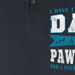 I Have Two Titles Dad Paw Paw Softstyle Adult Sport Polo