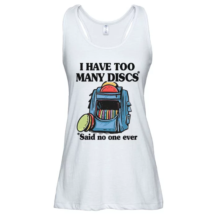 I Have Too Many Discs Disc Golf Backpack Funny Disc Golf Ladies Essential Flowy Tank