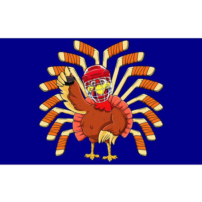 Ice Hockey Thanksgiving Turkey Playing Hockey Bumper Sticker