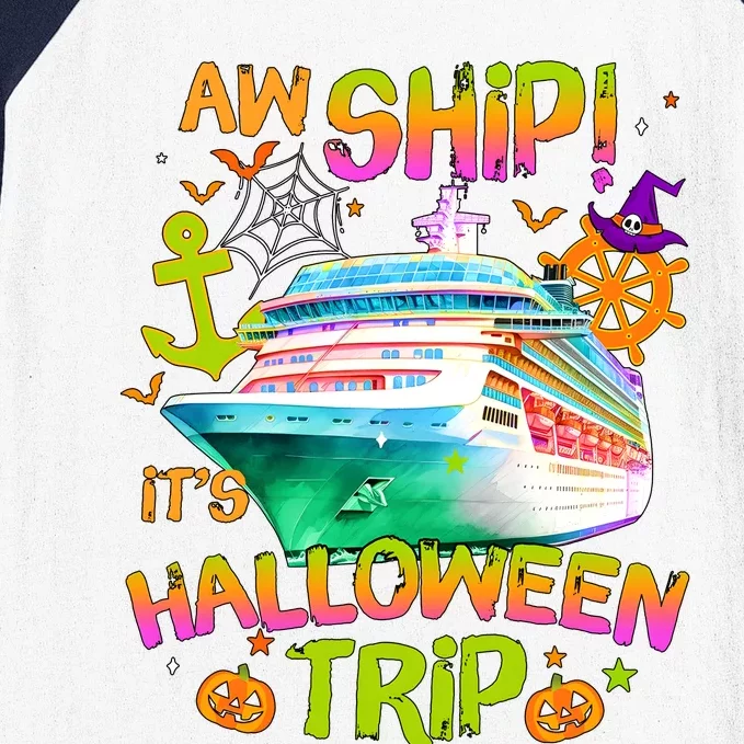 Its Halloween Trip Family Cruise Matching Team Baseball Sleeve Shirt