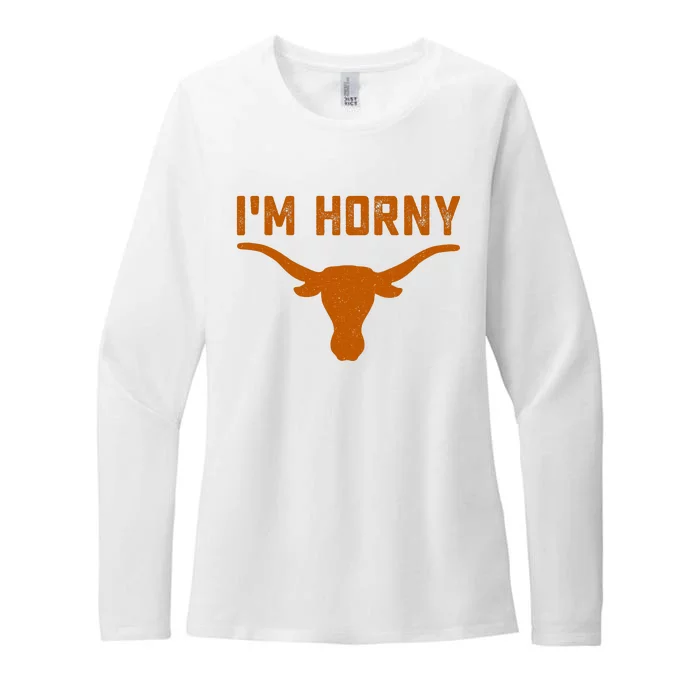 I’m Horny Texas Womens CVC Long Sleeve Shirt