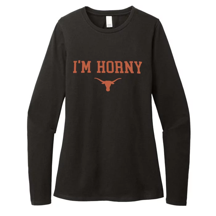 I’m Horny Texas Womens CVC Long Sleeve Shirt