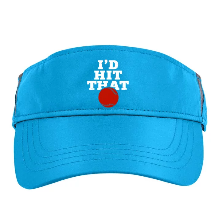 I'd Hit That Baseball Lover Funny Adult Drive Performance Visor