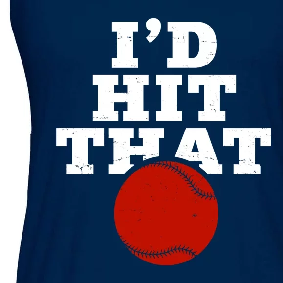 I'd Hit That Baseball Lover Funny Ladies Essential Flowy Tank