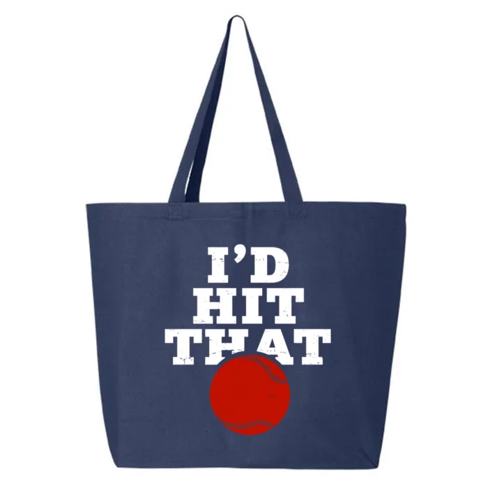 I'd Hit That Baseball Lover Funny 25L Jumbo Tote