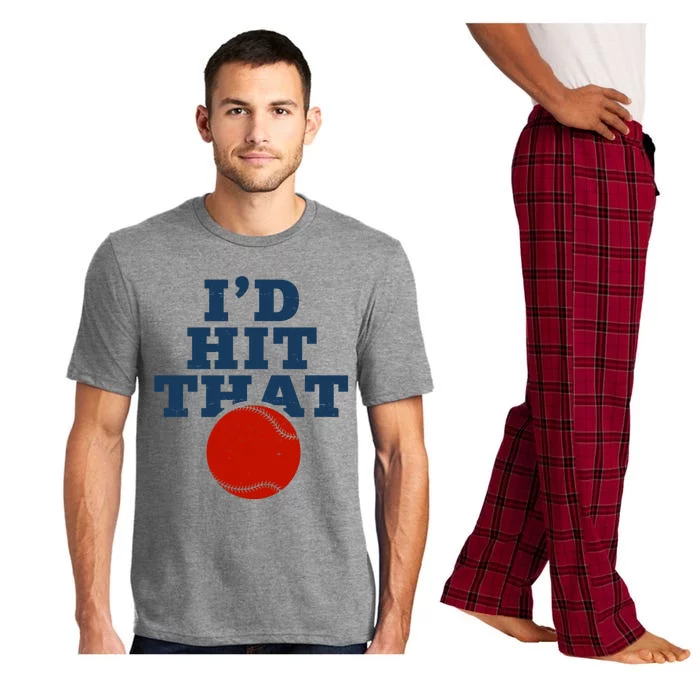 I'd Hit That Baseball Lover Funny Pajama Set