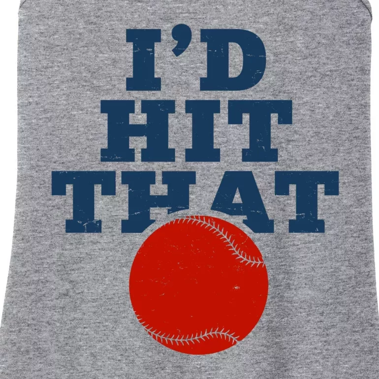 I'd Hit That Baseball Lover Funny Ladies Essential Tank