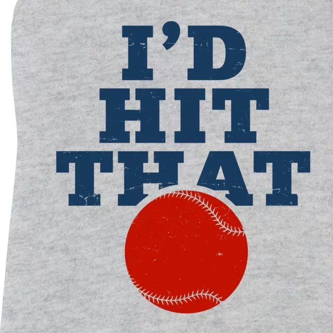 I'd Hit That Baseball Lover Funny Women's Racerback Tank