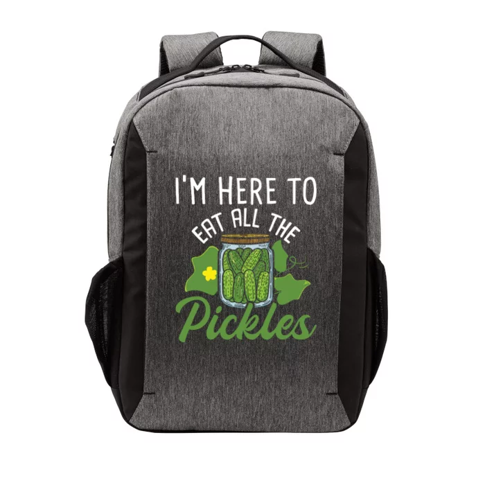 Im Here To Eat All The Pickles Pickle Cucumber Vegetarian Vector Backpack