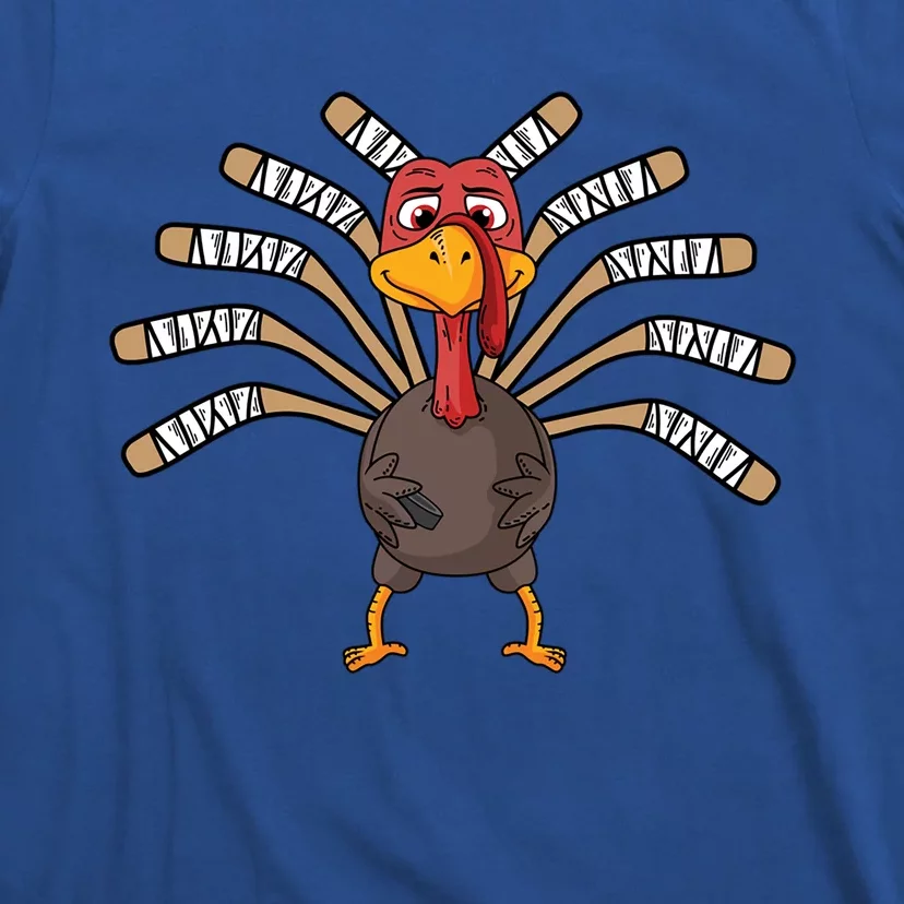 Ice Hockey Thanksgiving Turkey Gift T-Shirt