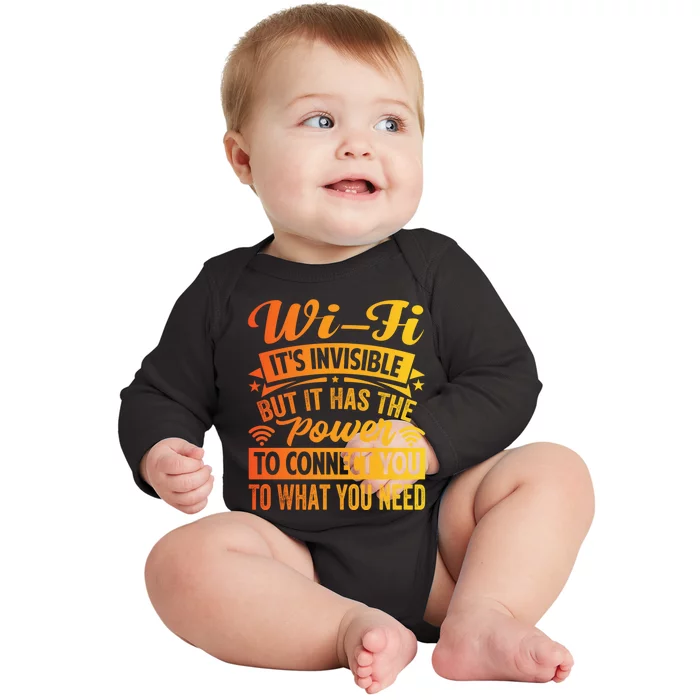 It Has The Power To Connect Funny Gift Baby Long Sleeve Bodysuit