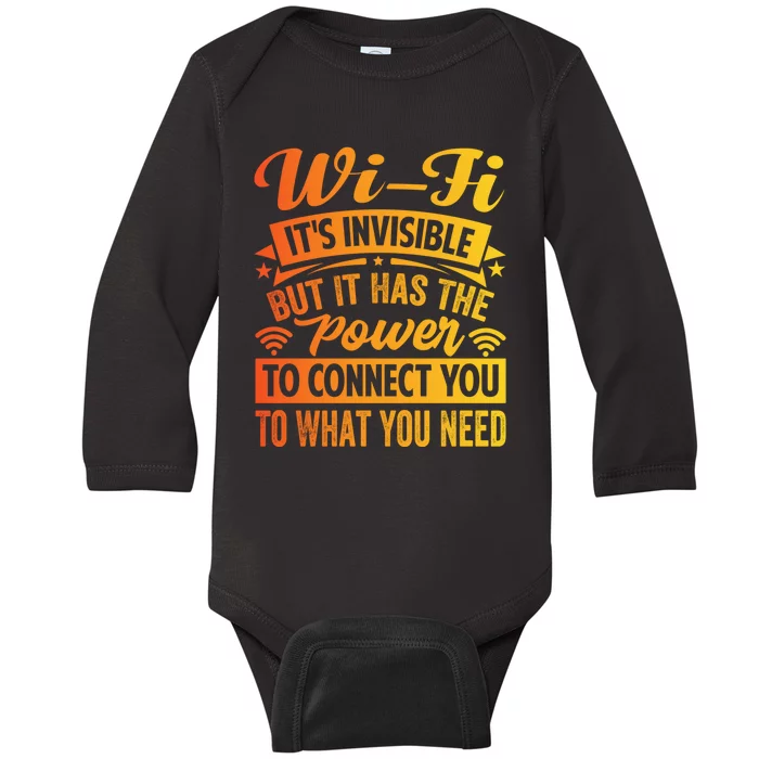 It Has The Power To Connect Funny Gift Baby Long Sleeve Bodysuit