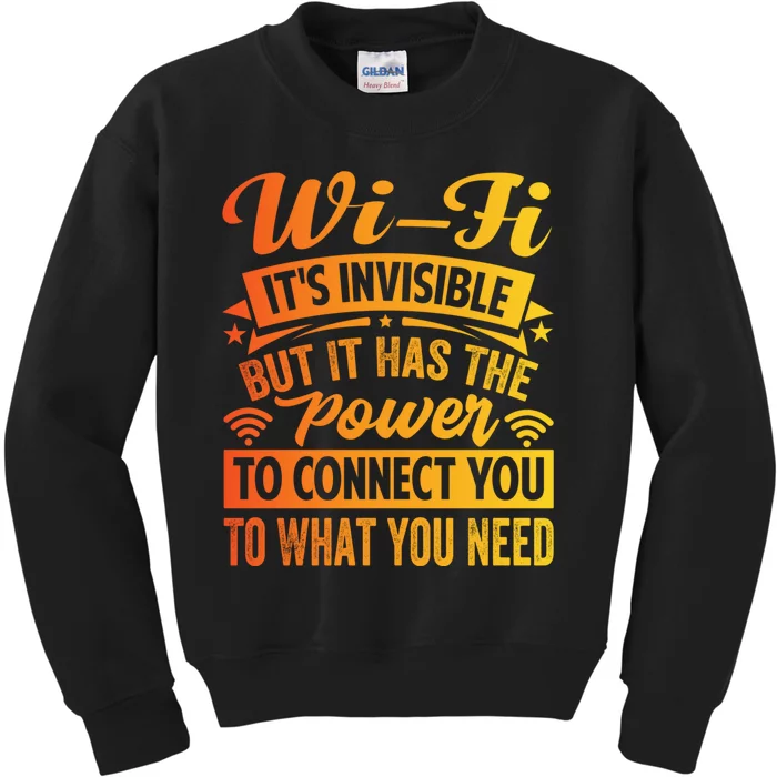 It Has The Power To Connect Funny Gift Kids Sweatshirt