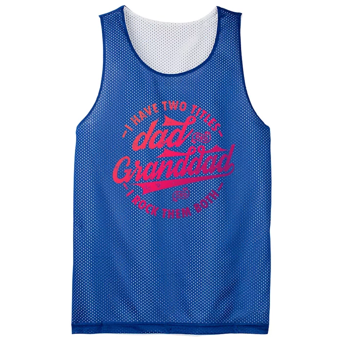 I Have Two Titles Dad And Granddad Gift For Funny Grandpa Gift Mesh Reversible Basketball Jersey Tank