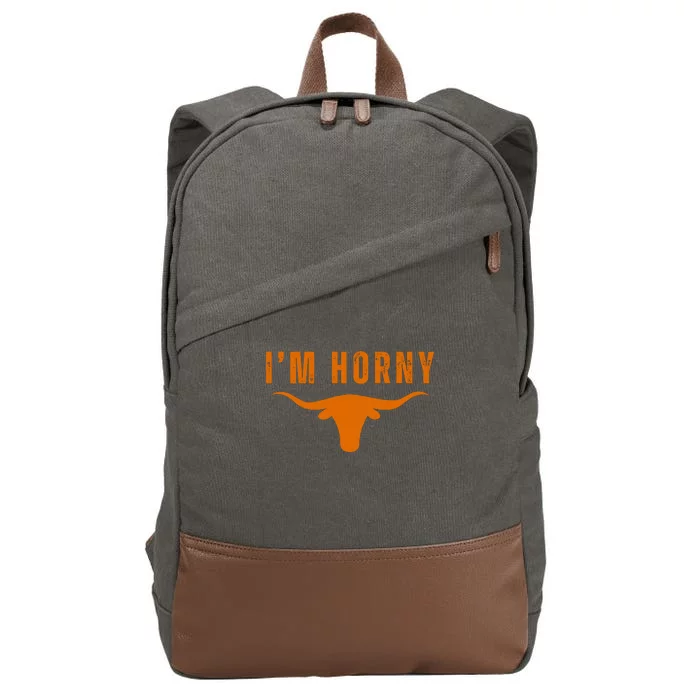 IM Horny Texas Cotton Canvas Backpack