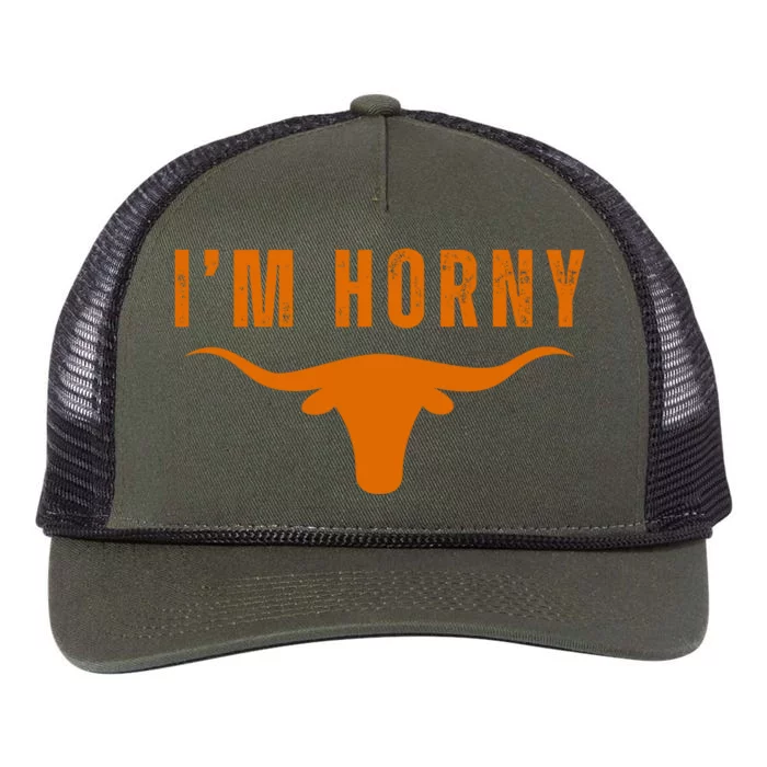 IM Horny Texas Retro Rope Trucker Hat Cap