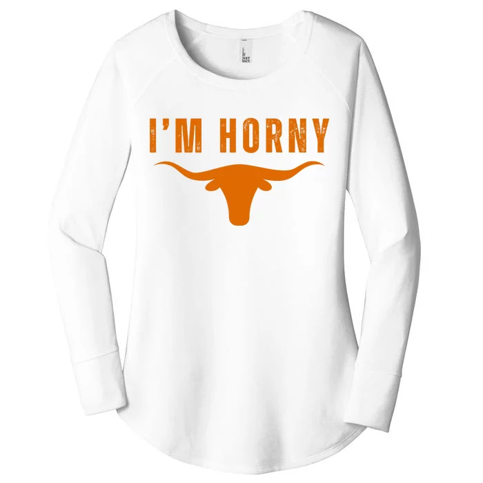 IM Horny Texas Women's Perfect Tri Tunic Long Sleeve Shirt