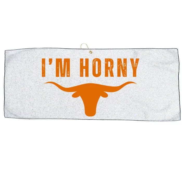 IM Horny Texas Large Microfiber Waffle Golf Towel