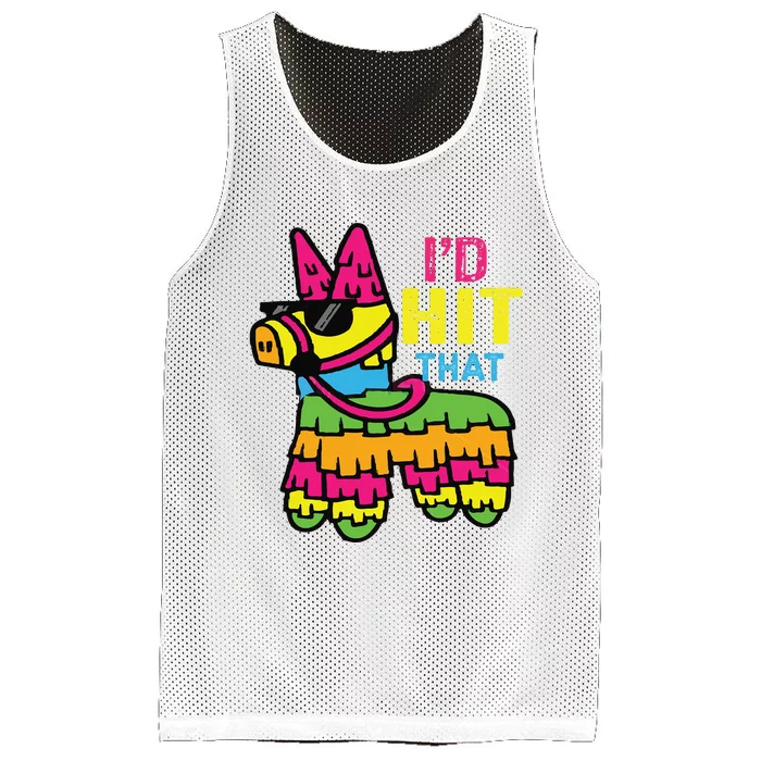 I'd Hit That Pinata Classic Mesh Reversible Basketball Jersey Tank