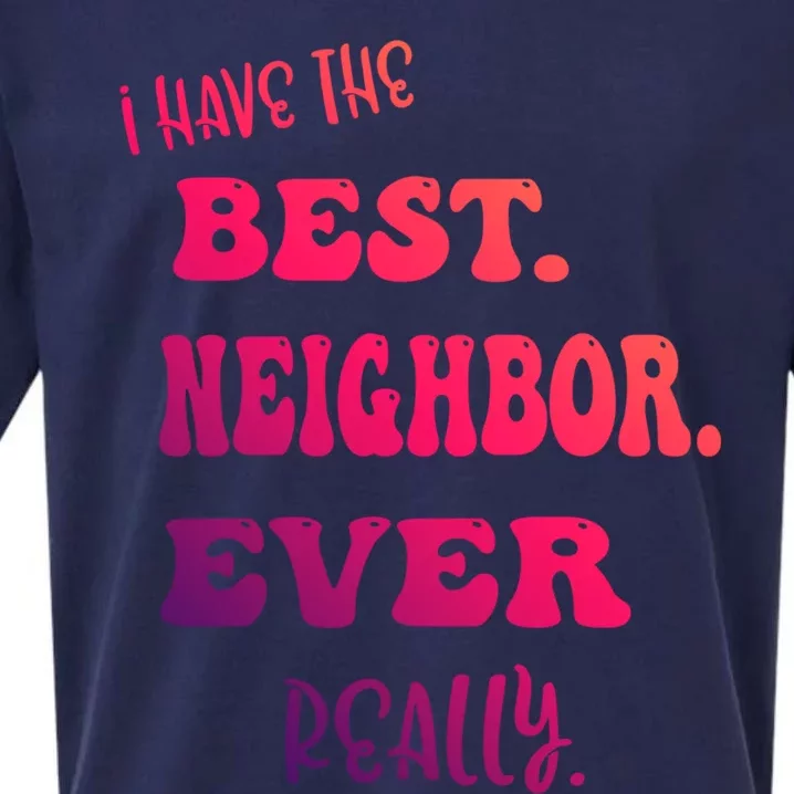 I Have The Best Neighbor Evercute Giftreally Great Neighbors Gift Sueded Cloud Jersey T-Shirt