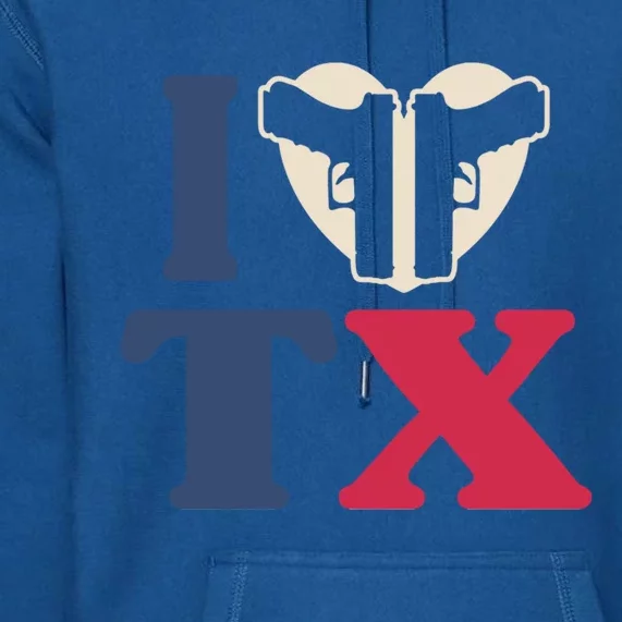 I Heart Texas Tx Love Pro Usa 2nd Adt Pro Gun Gift Premium Hoodie