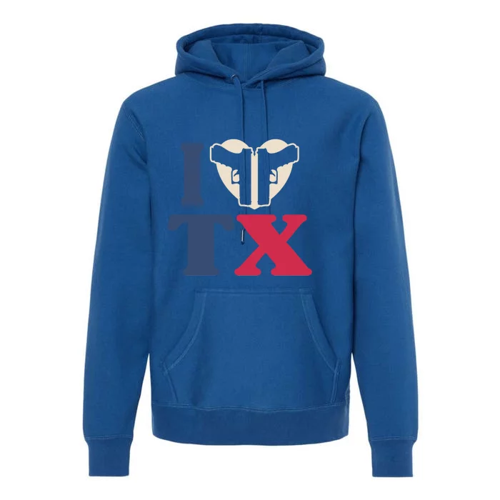 I Heart Texas Tx Love Pro Usa 2nd Adt Pro Gun Gift Premium Hoodie