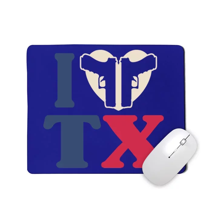 I Heart Texas Tx Love Pro Usa 2nd Adt Pro Gun Gift Mousepad