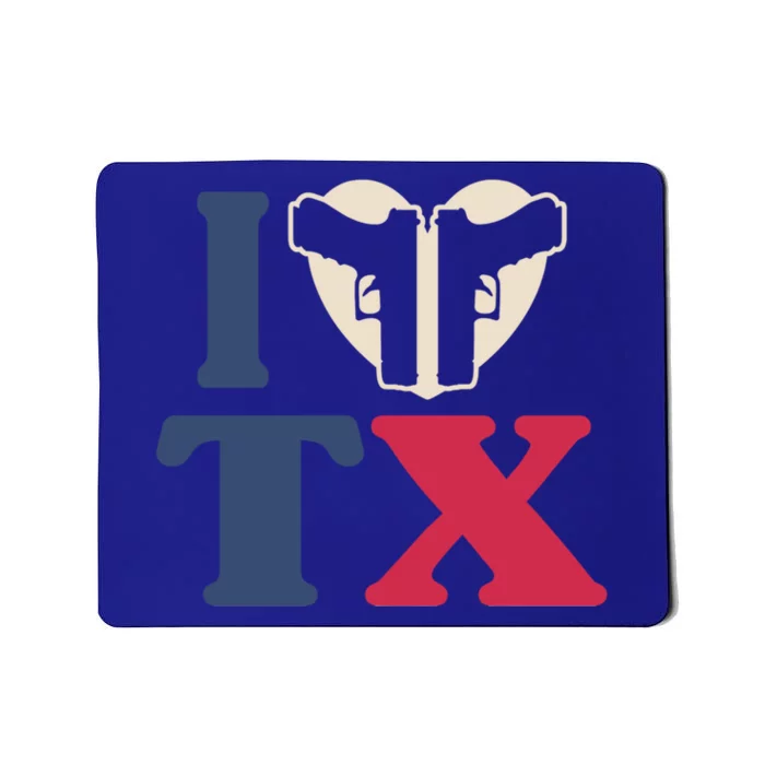 I Heart Texas Tx Love Pro Usa 2nd Adt Pro Gun Gift Mousepad