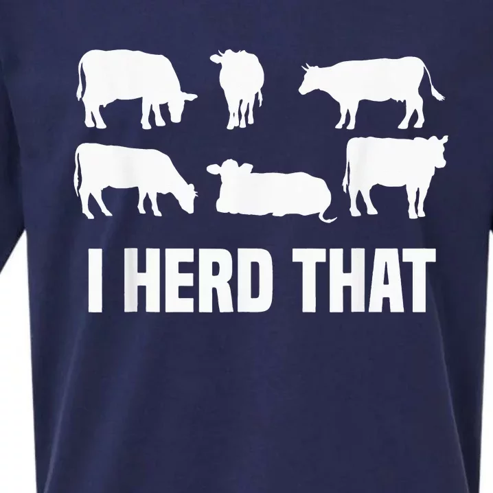 I Herd That I Animal Farm Cow Dairy Farming Sueded Cloud Jersey T-Shirt