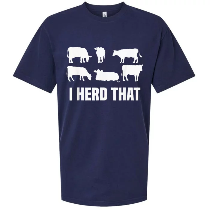 I Herd That I Animal Farm Cow Dairy Farming Sueded Cloud Jersey T-Shirt