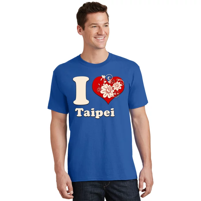 I Heart Taipei Taiwan Floral Gift T-Shirt