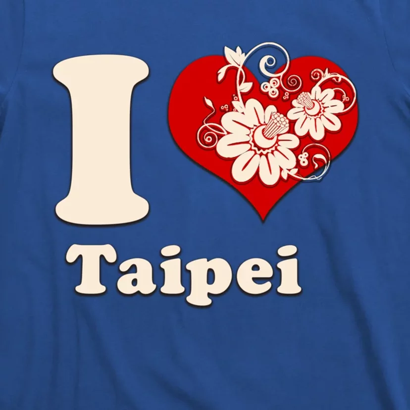 I Heart Taipei Taiwan Floral Gift T-Shirt