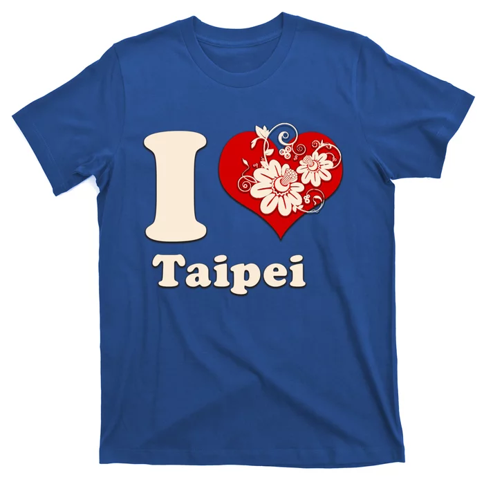 I Heart Taipei Taiwan Floral Gift T-Shirt