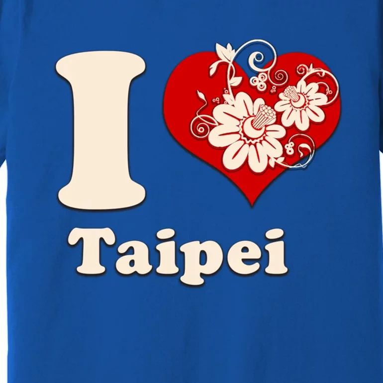 I Heart Taipei Taiwan Floral Gift Premium T-Shirt