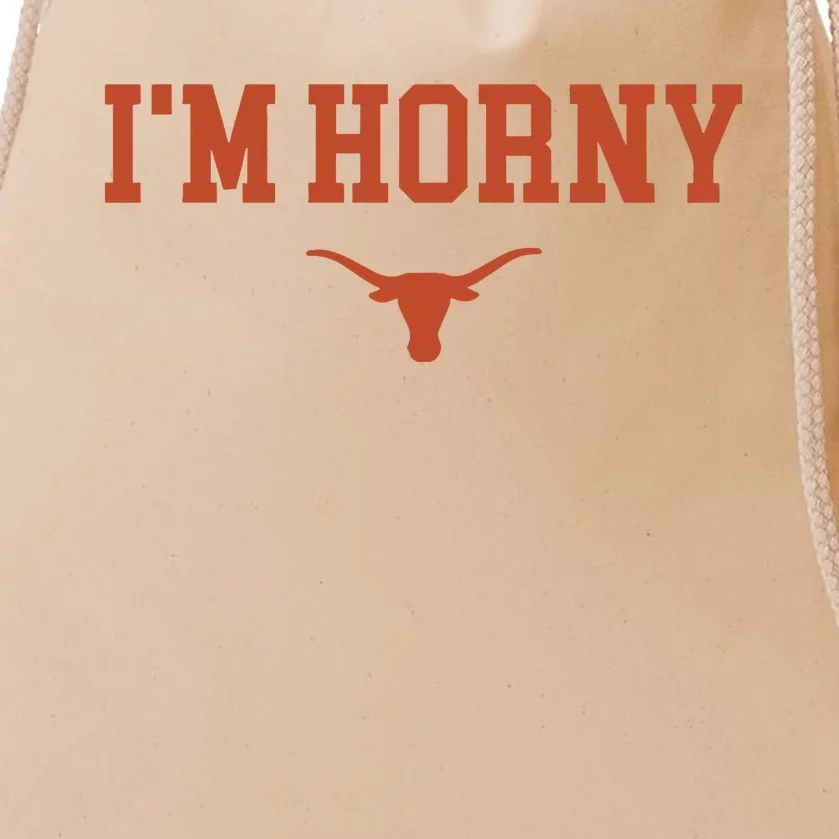 I’M Horny Texas Drawstring Bag