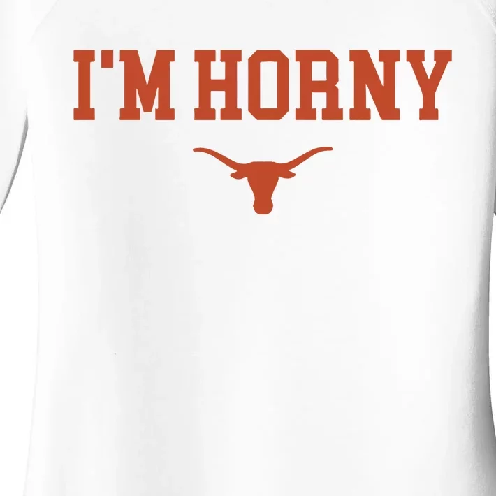 I’M Horny Texas Women's Perfect Tri Tunic Long Sleeve Shirt