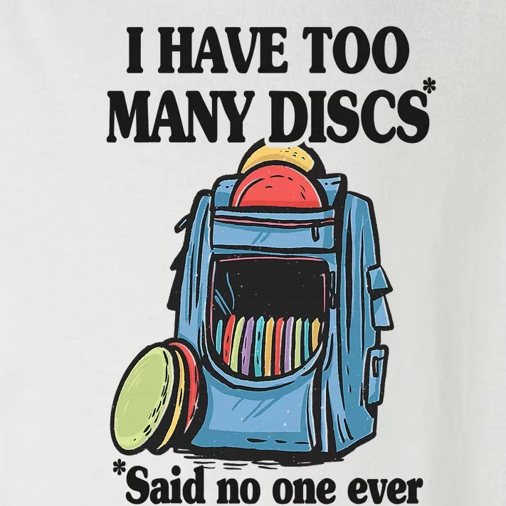 I Have Too Many Discs Disc Golf Backpack Funny Disc Golf Toddler Long Sleeve Shirt