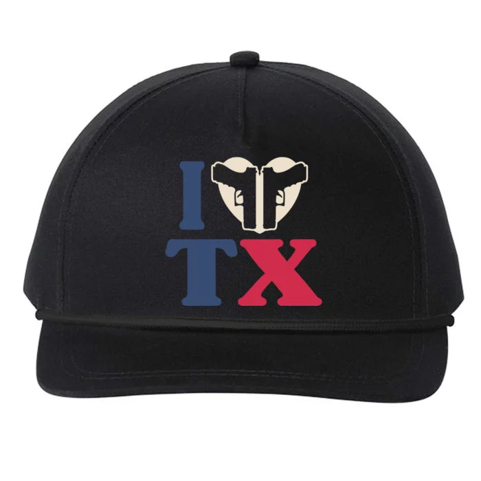 I Heart Texas Tx Love Pro Usa 2nd Adt Pro Gun Great Gift Snapback Five-Panel Rope Hat